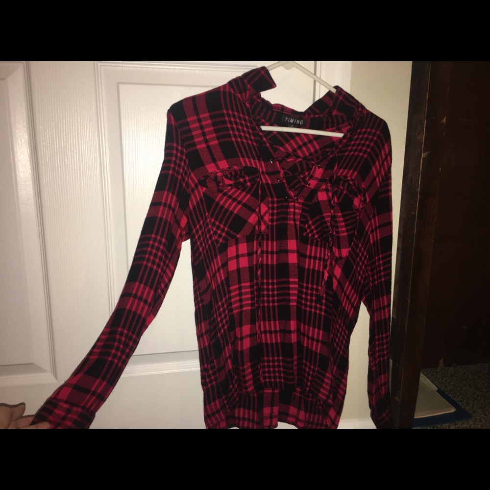 Long sleeve pull over flannel